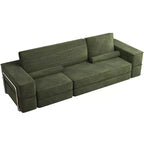 Verwandelbare Cloud-Sektionalcouch Bequemes Kord-Sektionalsofa Bequeme Couch mit tiefem Sitz & hohen Kissen Einfache Montage