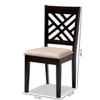 4er-Set Caron Esszimmerstühle aus Massivholz – Baxton Studio