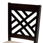 4er-Set Caron Esszimmerstühle aus Massivholz – Baxton Studio