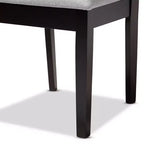 4er-Set Caron Esszimmerstühle aus Massivholz – Baxton Studio
