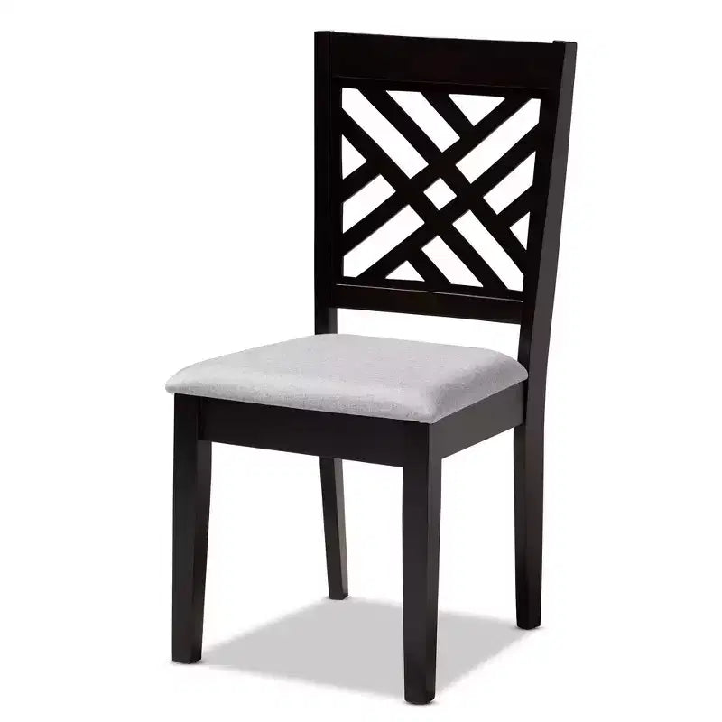 4er-Set Caron Esszimmerstühle aus Massivholz – Baxton Studio
