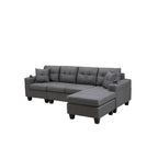 Schnittsofa-Wohnzimmer mit L-förmigem Chaiselongue und Getränkehalter