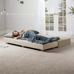 Tagesbett / ausklappbares Schlafsofa (Queensize) - Microvelvet