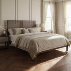 Christopher Knight Home Eunji Modernes Kiefernholz-Bettgestell mit horizontalem Lattenkopfteil