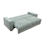 Roomfitters Großes Schlafsofa mit Stauraum, Modernes 3-Sitzer Couchmöbel, Gepolstertes Rückensofa für kleine Räume