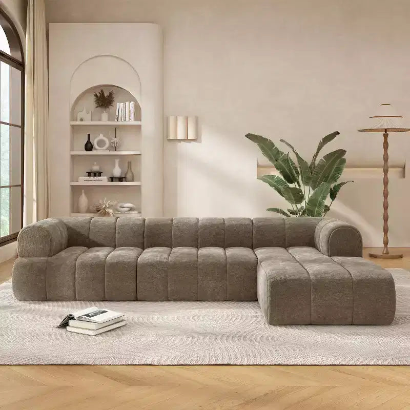 Christopher Knight Home Keri 122 Modernes L-förmiges Polsterecksofa aus hochdichtem Schaumstoff mit niedriger Rückenlehne