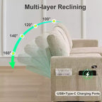 Dyonery 2-in-1 Schlafsofa ausziehbar mit Stauraum-Recamiere, Cord-Ecksofa mit USB-Anschlüssen für das Wohnzimmer