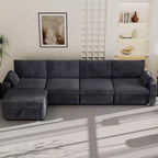 Dyonery Modulares Cord-Ecksofa mit waschbaren Bezügen