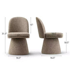 6er-Set moderne, armlose 360-Grad-Drehstühle mit Sockelgestell, elegante Akzentstühle für Küche, Esszimmer oder Büro – Panipeachy
