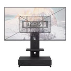TV-Ständer für 32-75-Zoll-Fernseher, höhenverstellbarer mobiler TV-Wagen mit Schublade und Rollen für Wohnzimmer, Schlafzimmer, Büros -ModernLuxe