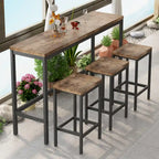 Stehtisch-Set mit 3 Hockern
