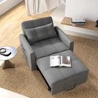 3-in-1 Schlafsofa, ausziehbarer Sessel, umwandelbarer, verstellbarer, klappbarer Polster-Lounge-Sofa