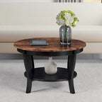 Convenience Concepts American Heritage Runder Couchtisch mit Ablage