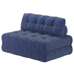 Klappbares Cord-Schlafsofa Futon, wandelbarer Bodenschlafsessel mit Kissen & Rückenlehne
