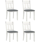 VECELO Esszimmerstühle aus Massivholz mit Leinenstoffbezug, Esszimmerstühle 2er/4er/6er Set