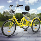 26 Zoll Erwachsenen Dreirad 3-Rad-Fahrrad 7-Gang Dreirad-Fahrrad