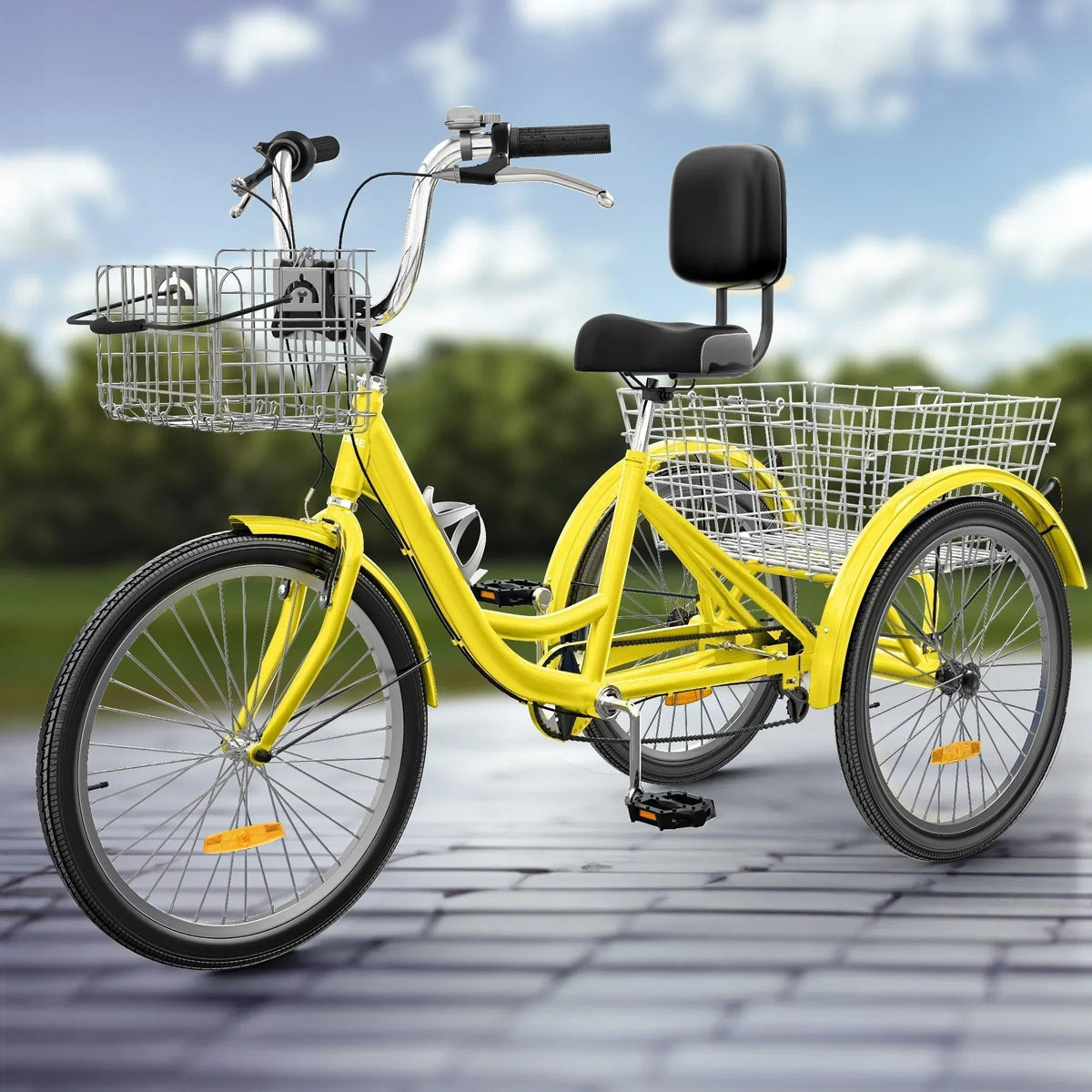 26 Zoll Erwachsenen Dreirad 3-Rad-Fahrrad 7-Gang Dreirad-Fahrrad