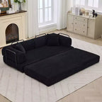 4-in-1 Schlafsofa, 79" rahmenloses Cord-Klappbodenbett mit Kissen, keine Montage erforderlich, Zweisitzer für kleine Wohnungen