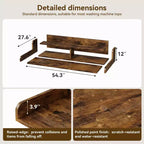 2-stufige Waschmaschinen- und Trockner-Arbeitsplatte mit Regal oder Schubladen, Wäsche-Arbeitsplattenabdeckung mit rutschfester Unterlage, 54X27.5 Wäsche-Topper zum Falten von Kleidung