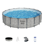 Bestway Steel Pro MAX Rundschwimmbecken Aufstellpool mit Pumpe & Abdeckung