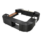 Spa-Umrandung Spa-Rahmen Quadratisches Outdoor-Rattan-Sofa-Set