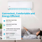 Karl Home 3-Zonen 28000 BTU 20 SEER2 Mini-Split-Klimaanlage mit Wärmepumpe (9K+9K+18K)