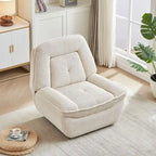 Drehbarer Relaxsessel aus Cord mit Gleitfunktion und Fußstütze für das Wohnzimmer