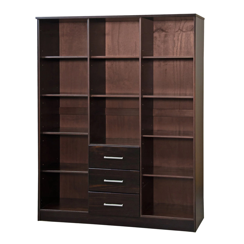 Palace Imports 100% Massivholz Cosmo Kleiderschrank mit 3 Türen mit Massivholz- oder Spiegeltüren