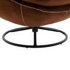Okak Samt-Akzentsessel mit Ottoman, moderner Armloser Sessel im Mid-Century Stil für das Wohnzimmer, weicher bequemer Sessel zum Fernsehen, Gaming