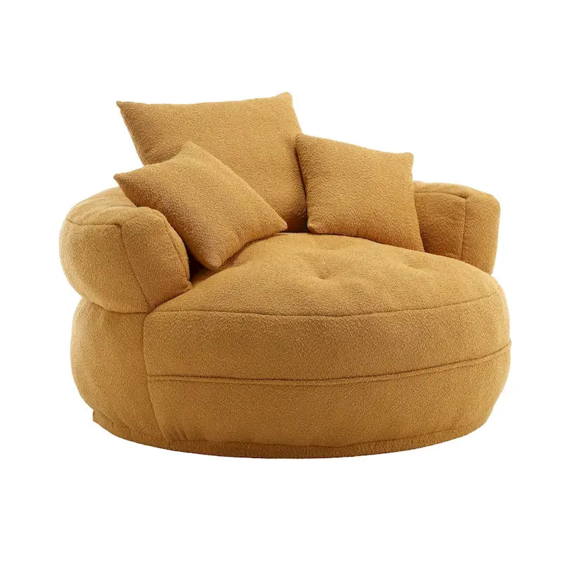 Rundes Lazy Sofa – Weiß/Blau/Grau/Gelb/Orange/Rosenrot/Marineblau/Grün, Einzel- und Doppel-Sitz