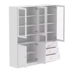 Famapy Combo Vitrinenschrank Bücherregal Organizer Speisekammer