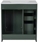 30 Zoll Einzelwaschtisch-Badschrank mit Unterschrank und 3 Schubladen – Schwarz / Blau / Grün / Indigo / Weiß