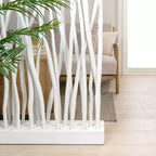 JONATHAN Y Tranquil 39W x 68H Raumteiler aus handgefertigten Teakholzästen im Bohemian Coastal Stil mit einem Paneel