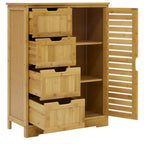 VEIKOUS Badezimmer-Bodenschrank mit 4 Schubladen
