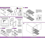 Auszugschrank-Organizer, 2 Etagen, strapazierfähiges Metall mit lebenslanger eingeschränkter Garantie – Rostfreies Chrom-Finish