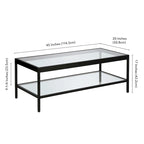 Alexis Couchtisch aus Metall und Glas