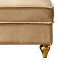 Französischer eleganter Samt-Polster-Liegestuhl mit Kissen und Stauraum