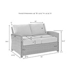 Bradenton 4-teiliges Outdoor Lounge-Set aus Korbgeflecht – Crosley