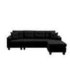 Schnittsofa-Wohnzimmer mit L-förmigem Chaiselongue und Getränkehalter