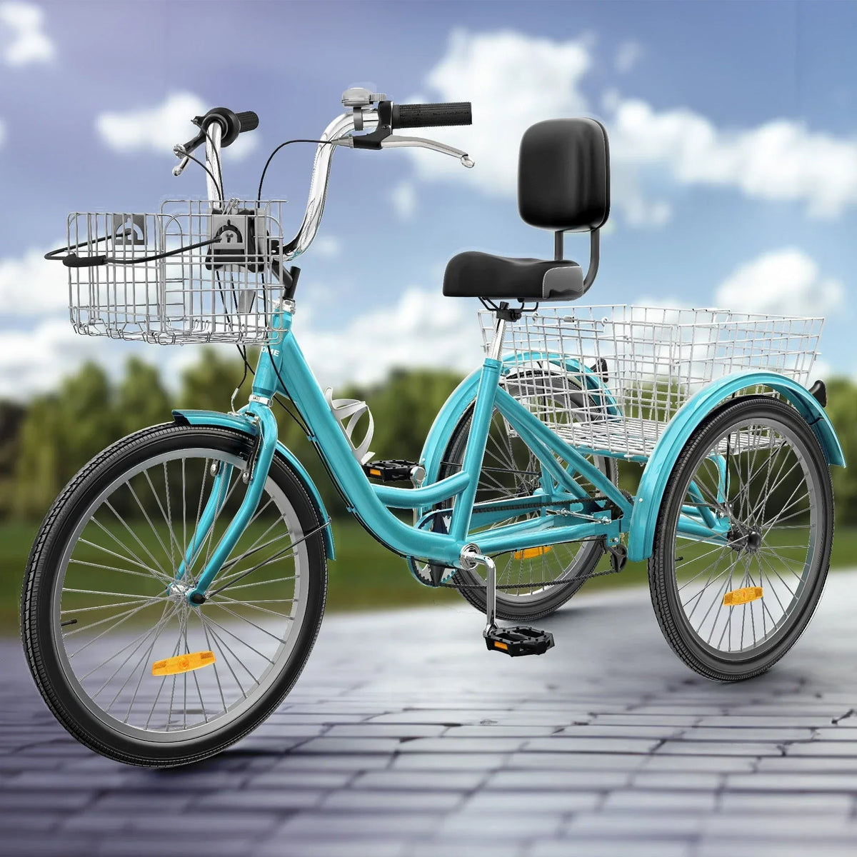 26 Zoll Erwachsenen Dreirad 3-Rad-Fahrrad 7-Gang Dreirad-Fahrrad