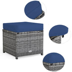 Costway 7-teiliges Terrassen-Essgruppe Rattan-Sofa Couch Ottomane – Details ansehen