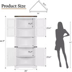 69" Hoher Eckschrank, Bauernhaus-Eckschrank, platzsparender Stauraum, Glastür, verstellbare Einlegeböden, für Wohnzimmer, Küche