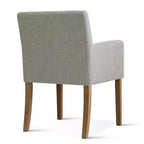 Set aus 6 gepolsterten Esszimmerstühlen mit Armlehnen, moderne Leinen-Sessel mit Holzbeinen, Akzentstühle für Esszimmer, Wohnzimmer - Panipeachy