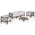 Brava 6-teiliges Loungeset aus Akazienholz von Christopher Knight Home für den Außenbereich