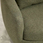 Gepolsterter drehbarer Fauteuil mit Stauraum, moderner Wohnzimmer-Sessel für Schlafzimmer/Büro/Lesebereiche