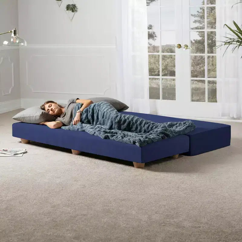 Tagesbett / ausklappbares Schlafsofa (Queensize) - Microvelvet