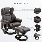 HOMCOM Massage-Liegesessel mit Hocker