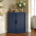Dovelina Eckschrank mit verstellbaren Einlegeböden, Anrichte, Buffet, Weinschrank, Küchen- und Esszimmerschrank mit Holztüren – 31H x 31W, 36H x 31W
