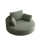 Einzelsessel aus Kord-Chenille-Schaumstoff, drehbar