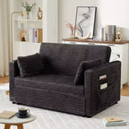 55 Convertible Schlafsofa mit ausziehbarer Fußstütze & verstellbarer Rückenlehne, platzsparendes Sofa für kleine Wohnungen
